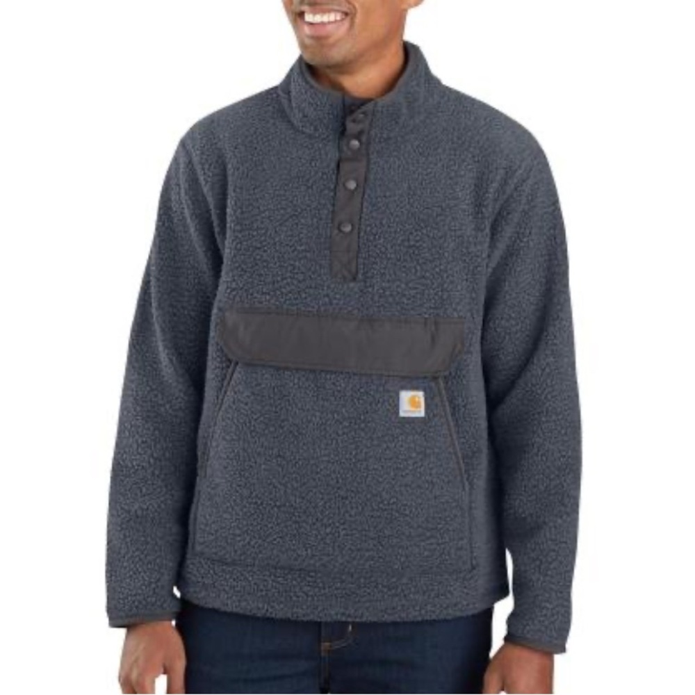 Carhartt Charcoal Fleece Snap Pullover